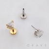 TRIANGLE PYRAMID CLUSTER THREADLESS (PUSH IN) 316L SURGICAL STEEL LABRET SET